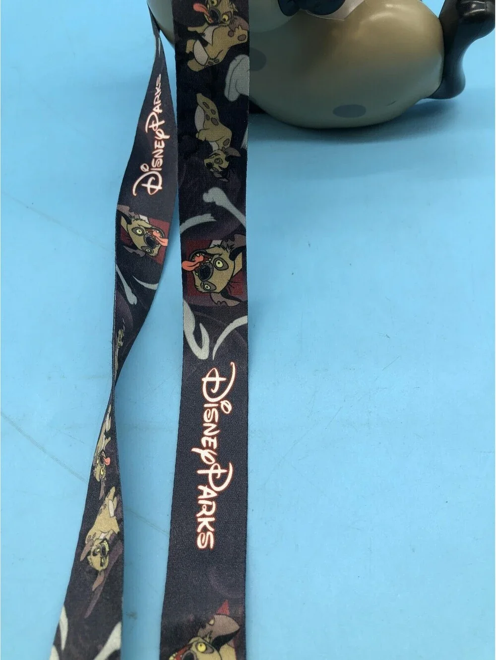 Disney Parks Lion King Hyena Sippy Cup Gray Figural Plastic Straw Lanyard